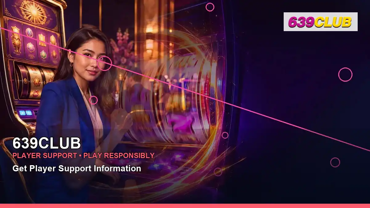 639CLUB party online slot games featuring an adult Filipina casino host with a left close-up composition