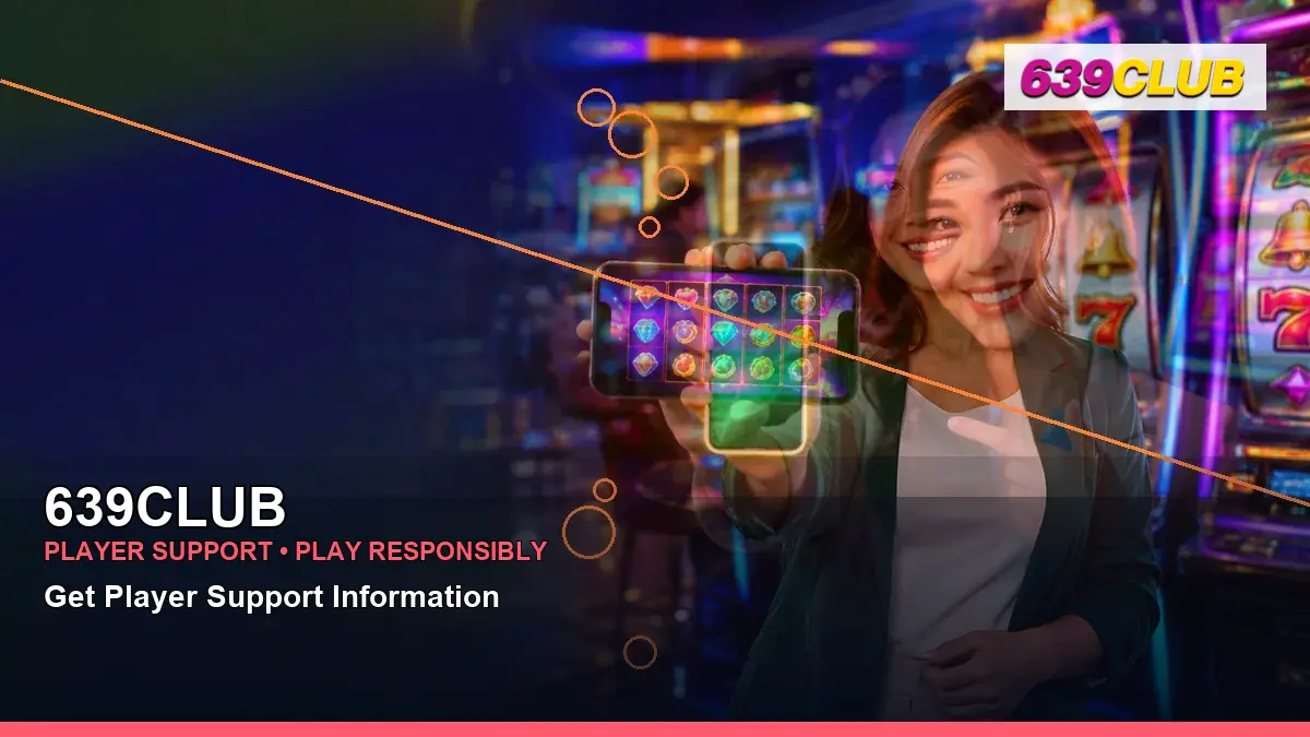 639CLUB casino cashback rewards featuring an adult Filipina casino host with a wide-action composition